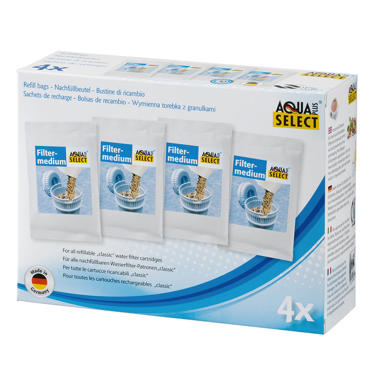 Aqua Select Refill Granulat-Nachfüllbeutel, 4er Pack