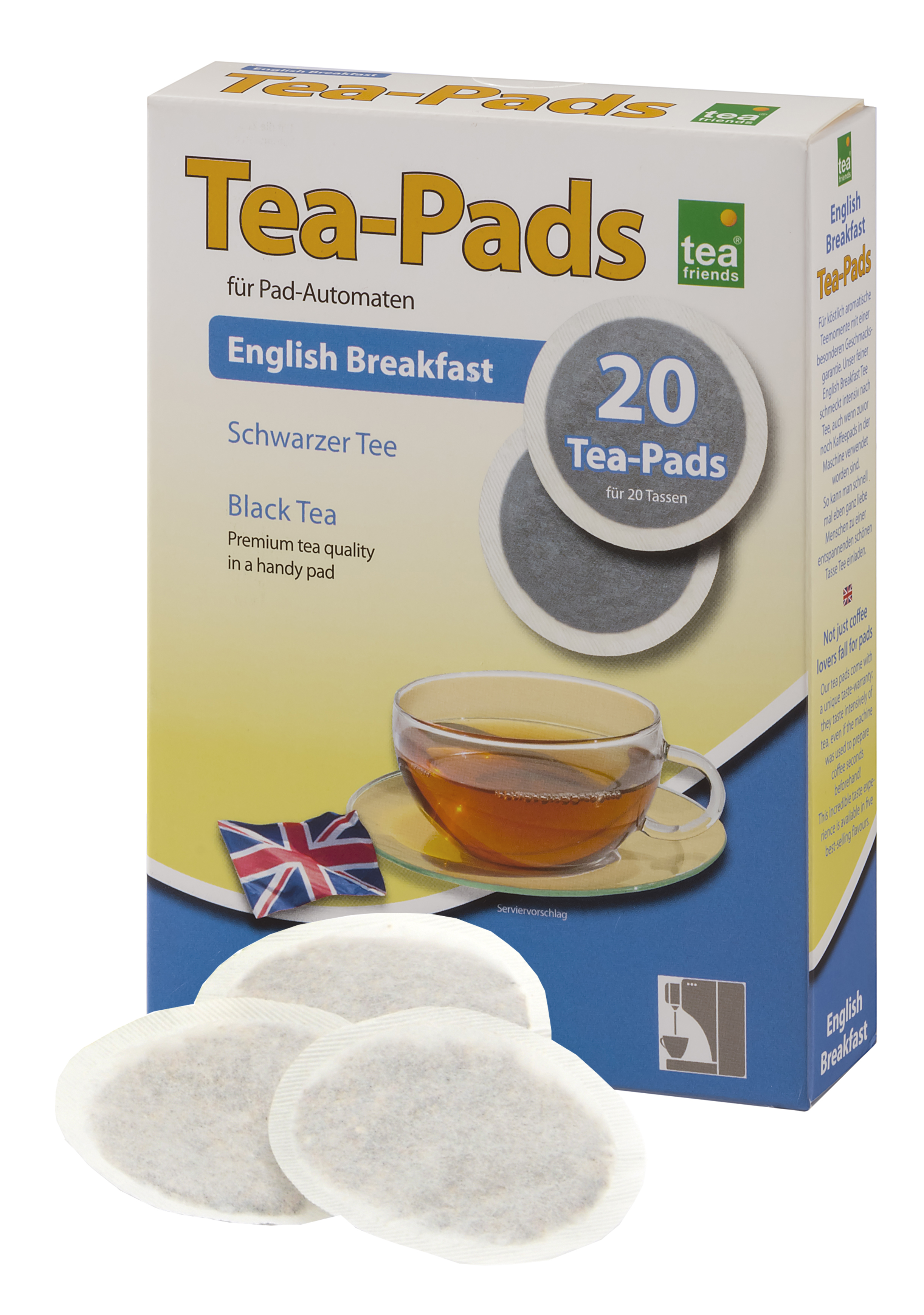 Tea Pads "English Breakfast" schwarzer Tee	