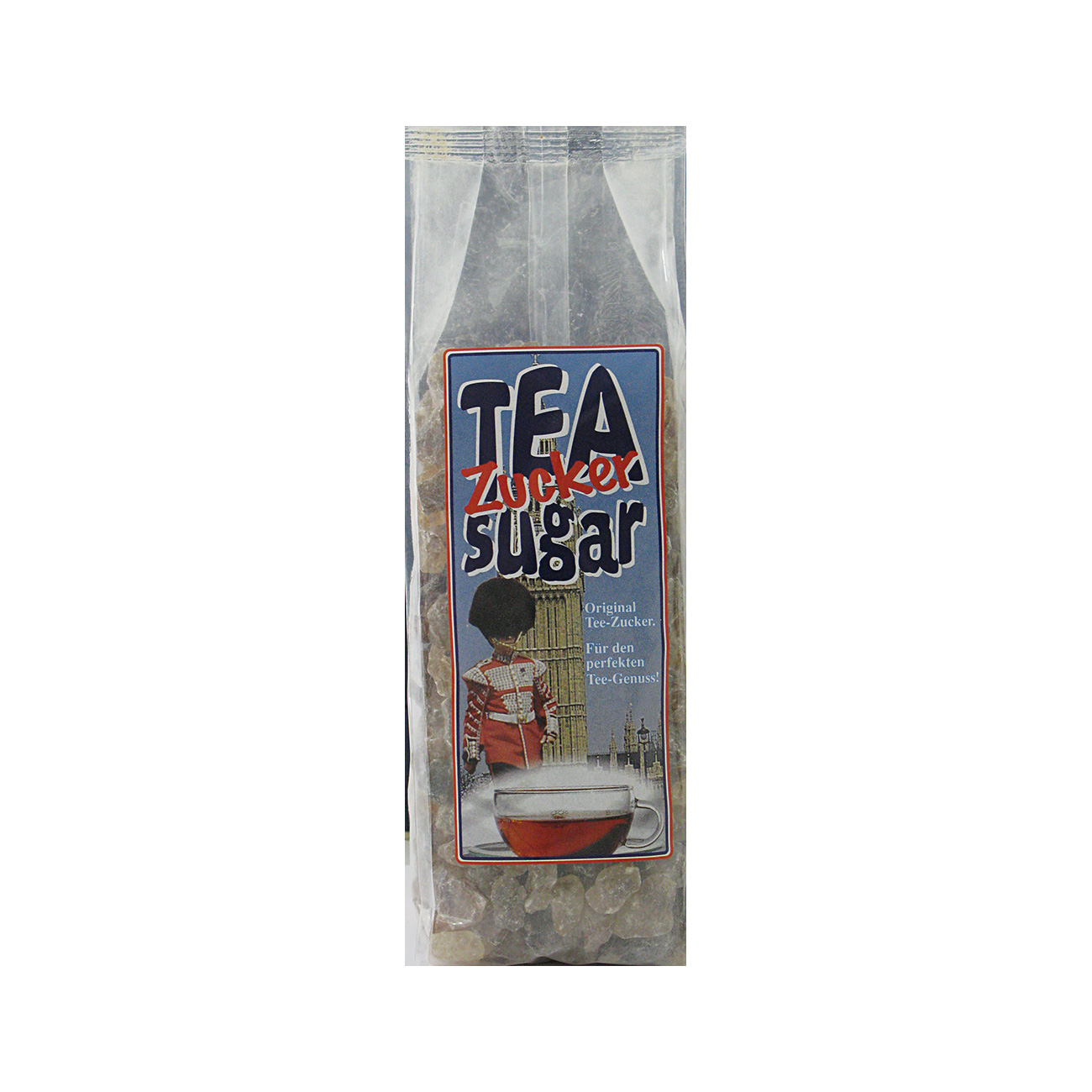 Teegeschenk mit 3 ausgesuchten Teesorten, engl. Teezucker und Dose